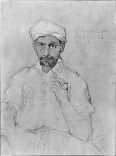 Arab Smoking the Pipe by Théodore Chassériau